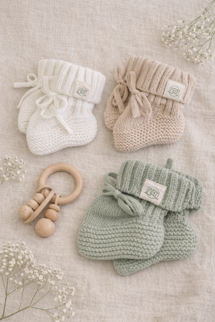 Knit Baby Booties